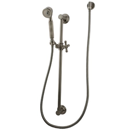 Kingston Brass Shower Combo, Brushed Nickel, Wall Mount KAK3328W8